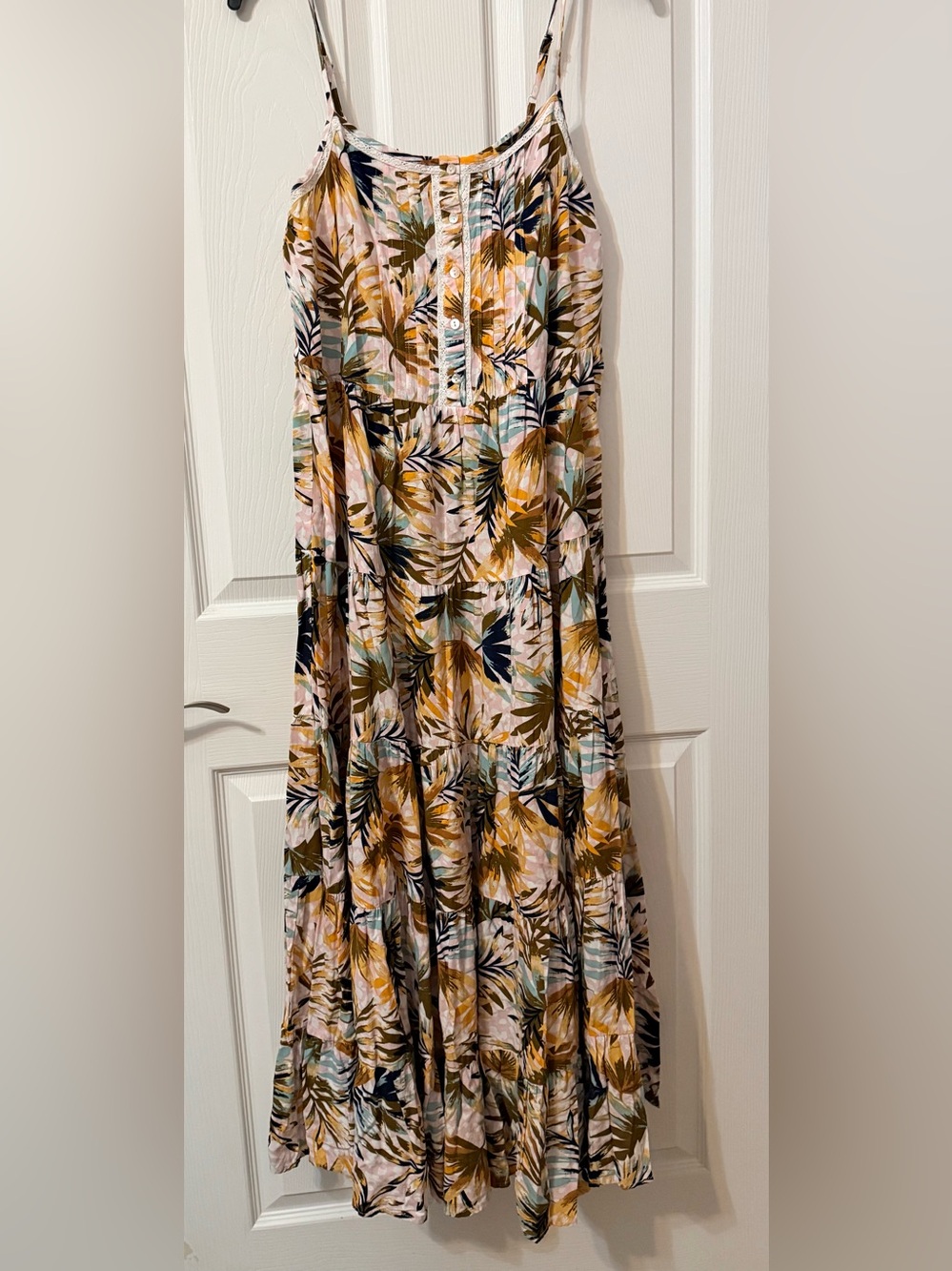 Jessica Simpson Floral Maxi Skirt in Pink, Mustard & Navy